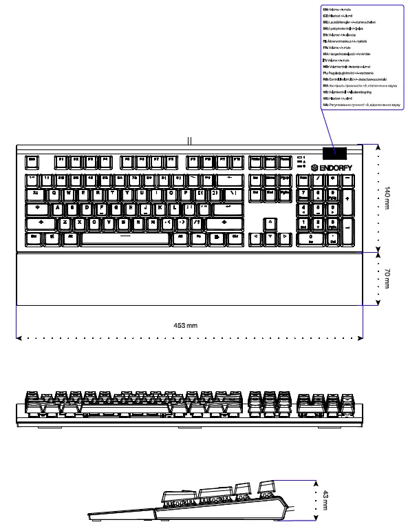 ENDORFY EY5A034 Omnis Pudding Onyx White Mechanical Gaming Keyboard-fig-2