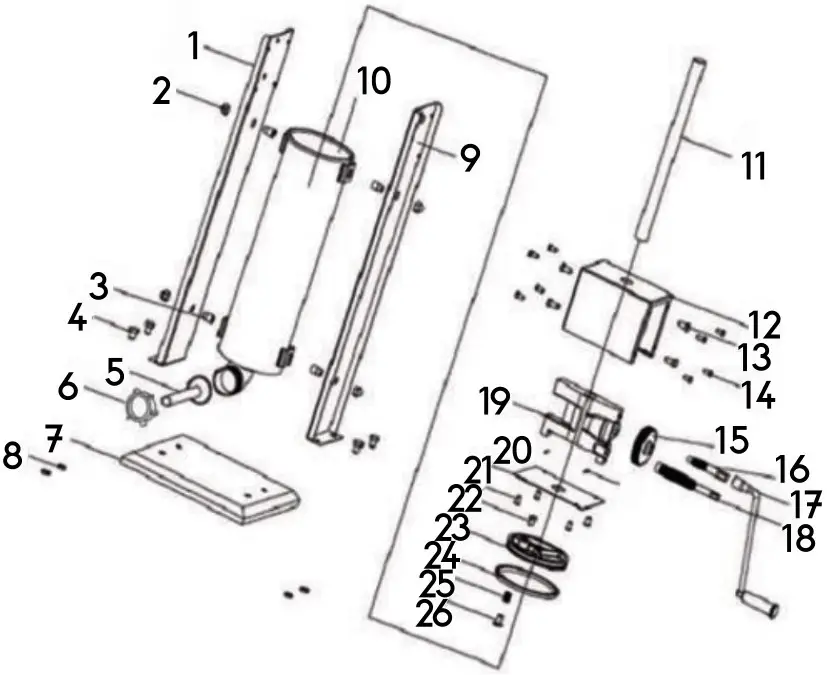 Exploded view and parts list