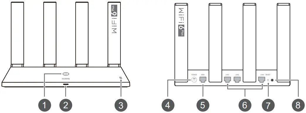 HUAWEI WiFi AX3 WS7100 WiFi 6 Plus Dual Core Router - over view 2