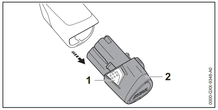 STIHL GTA 26 Cordless Garden Pruner - Removing the Battery