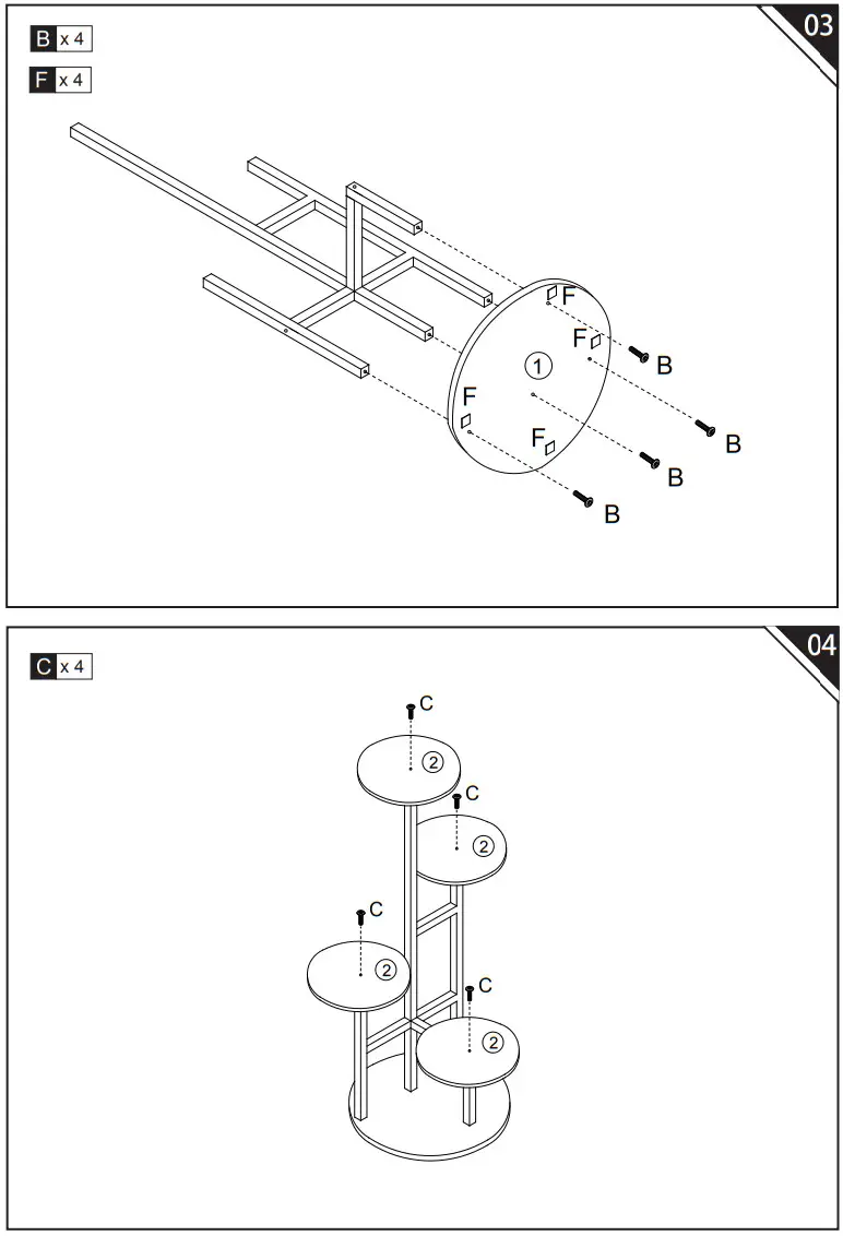 Outsunny 845-758V00WT 5 Tier Corner Plant Stand - parts 4