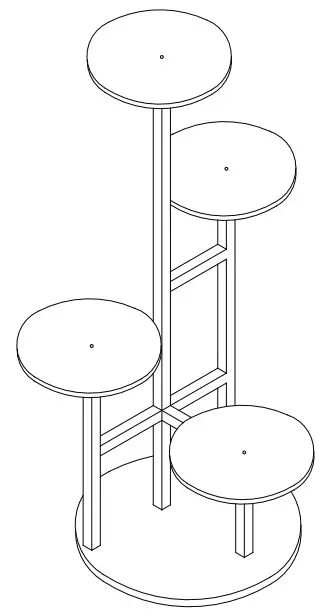 Outsunny 845-758V00WT 5 Tier Corner Plant Stand
