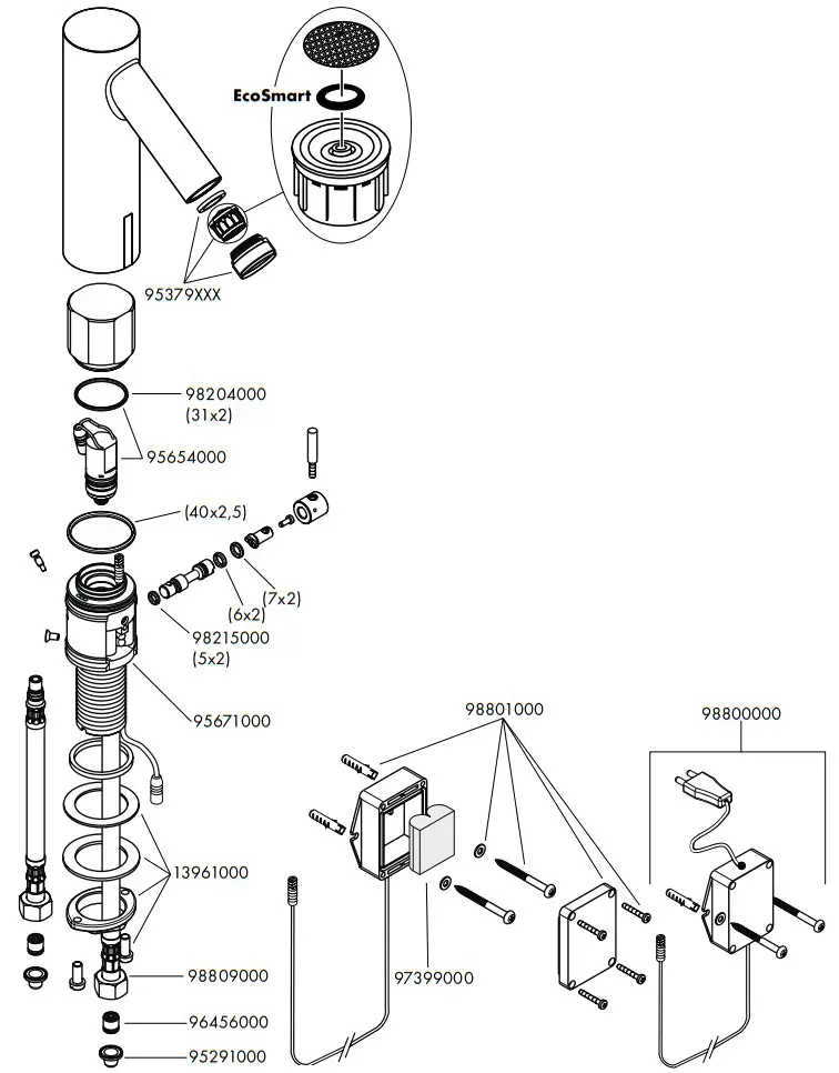hansgrohe AXOR STARCK Electronic Faucet with Temperature Control - fig 7