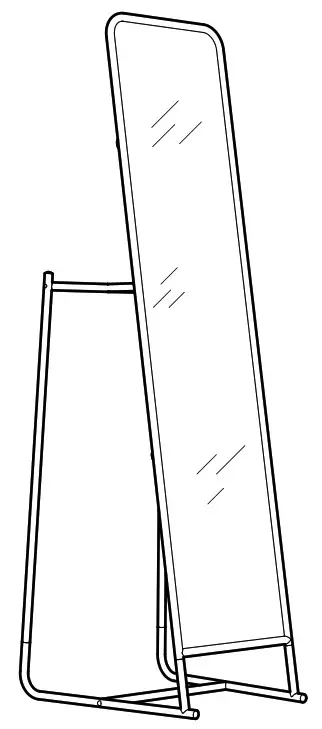IKEA 803.962.43 KNAPPER Standing Mirror