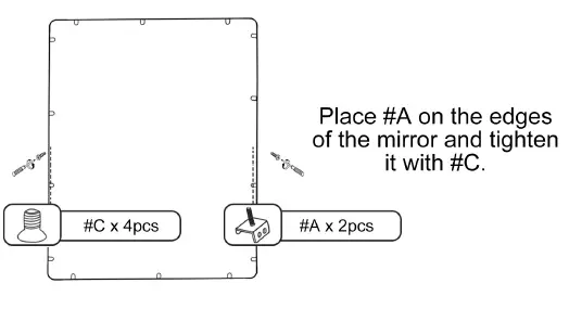 NEUTYPECHIC TY-MR05071 Modern Rectangle Metal Framed Pivoted Wall Vanity Mirror-fig-2
