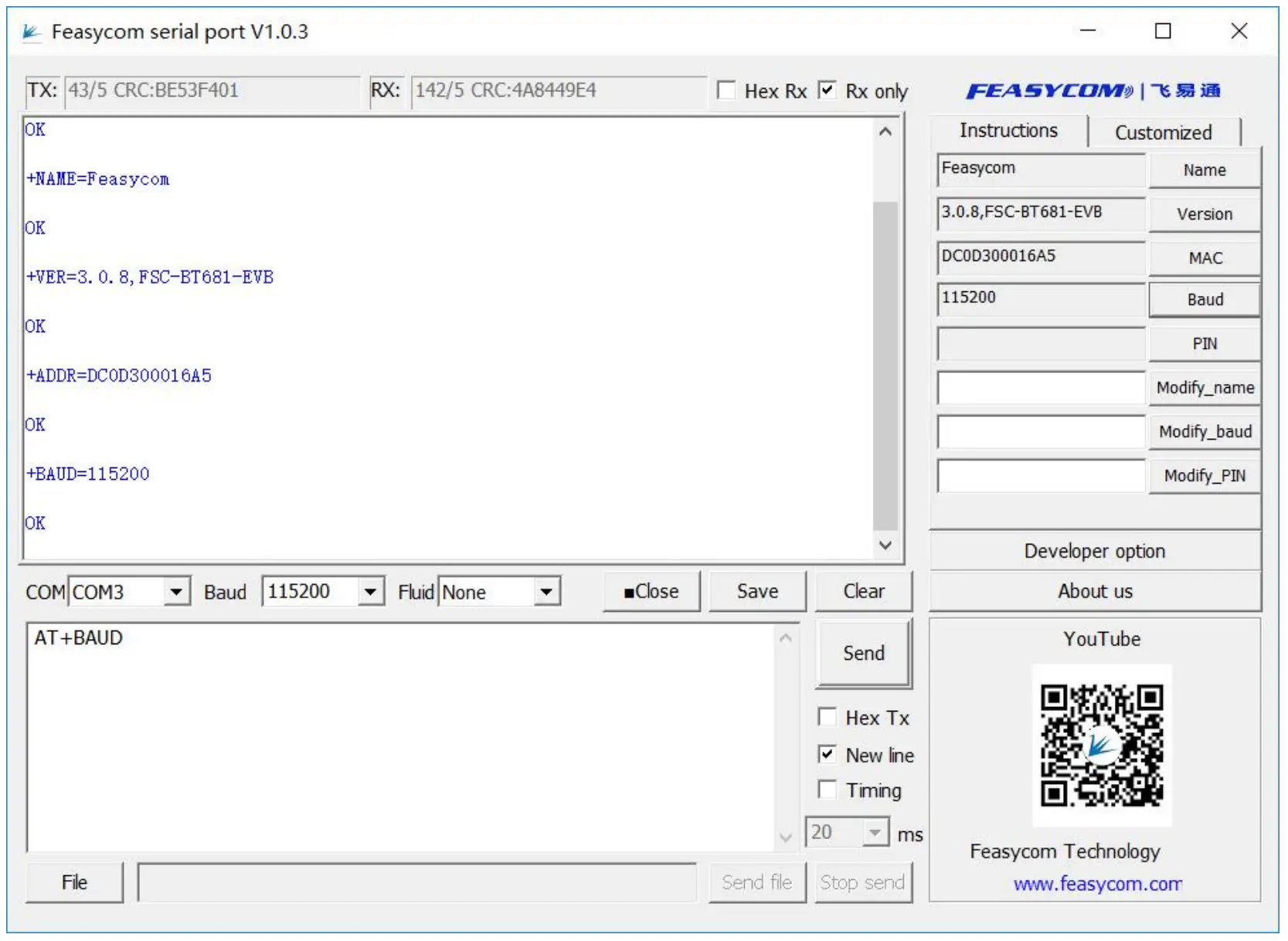 FeasyBlue App Configuration
