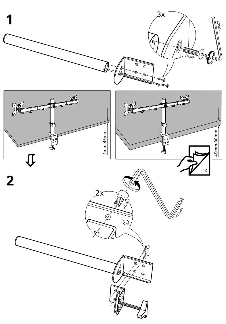IKEA STUBBERGET Bracket for Monitor - Figure 1