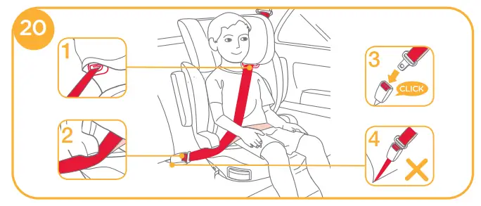 Installation with 3-point-belt