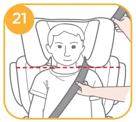 Installation with 3-point-belt