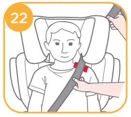 Installation with 3-point-belt