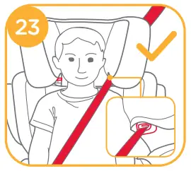 Installation with 3-point-belt