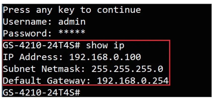 IP Information Screen