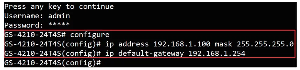 Setting IP Address Screen