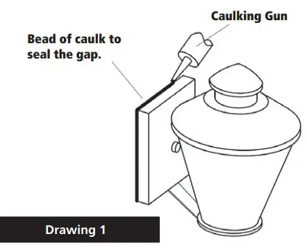 HINKLEY 2894KZ Horizon LED Outdoor Wall Mount Lantern Instruction Manual - After securing fixture to the wall it is recommended that the gap