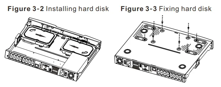 SUNELL 2HDD PoE NVR Network Video Recorder - Fixing hard disk