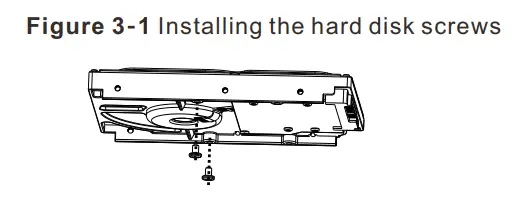 SUNELL 2HDD PoE NVR Network Video Recorder - hard disk screws