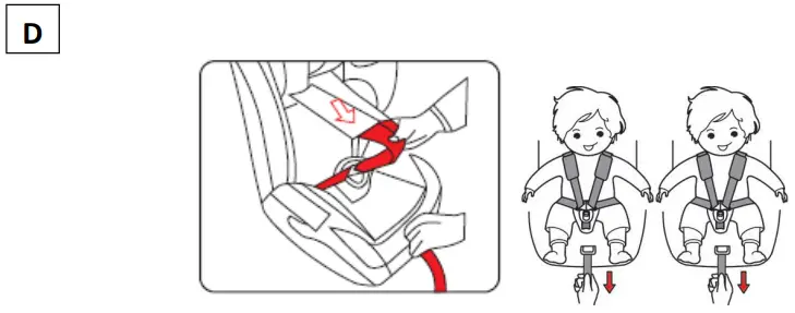ADJUSTING THE LENGTH OF THE SAFETY BELT