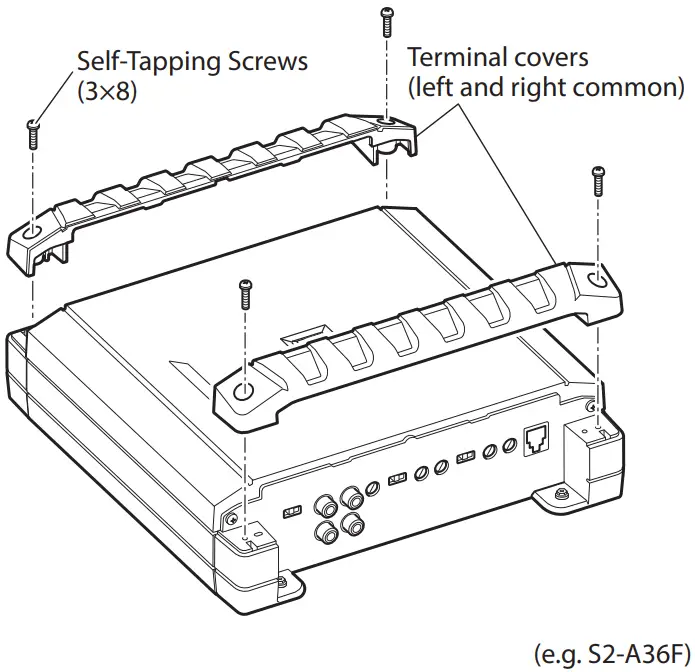 ALPINE S2 A36F S2 A55V 4 Channel Power Amplifiers - TERMINAL COVERS