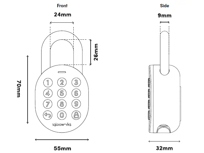 igloohome-Padlock-E-Smart-Padlock-E-with-Silicone -Kit-8