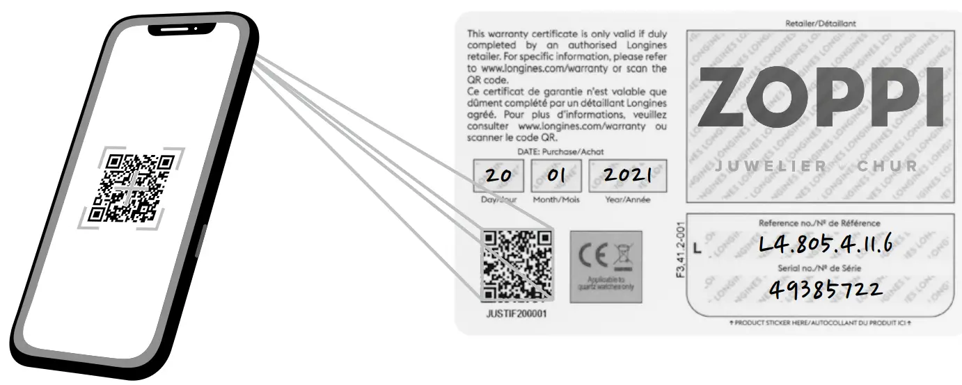 Longines Warranty Card