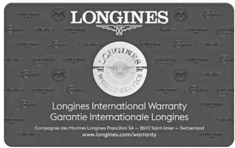 Longines Warranty Card