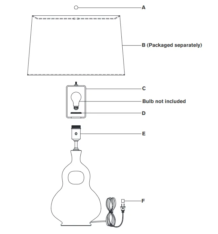 VISUAL COMFORT CD3612MBB-L Lamu Large Table Lamp