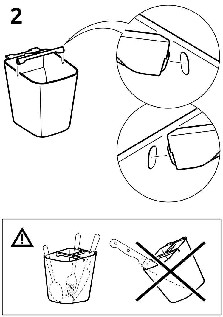 IKEA SUNNERSTA Cutlery Drainer - fig2