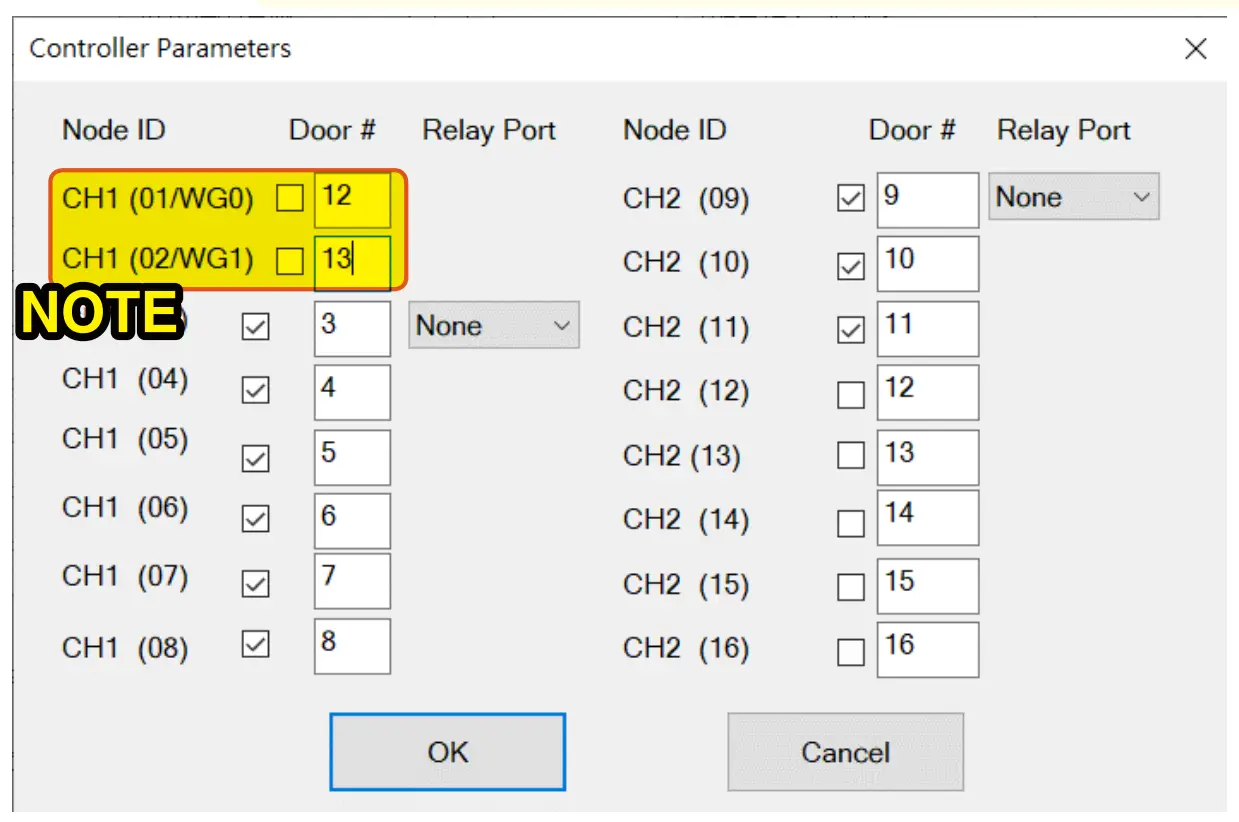 Set the connected access controller Node ID