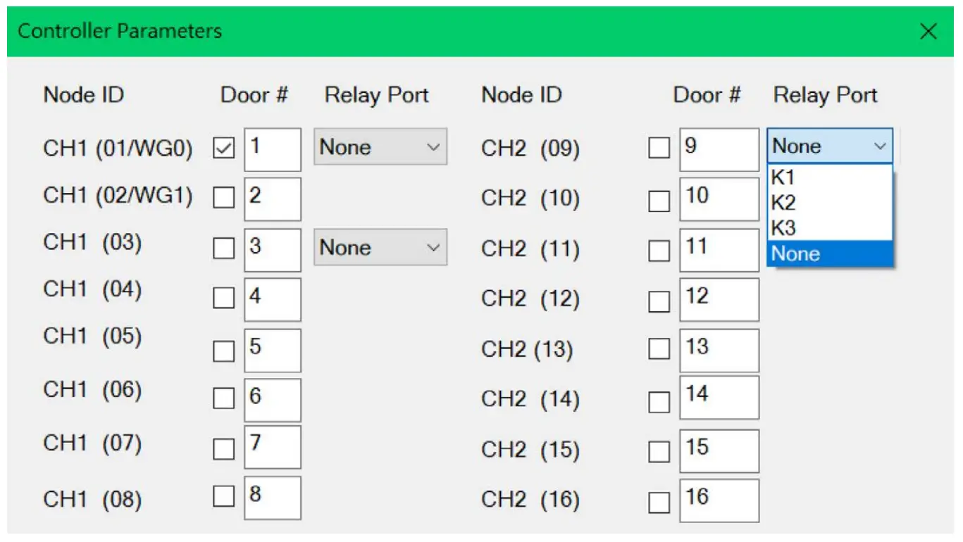 Set the connected access controller Node ID
