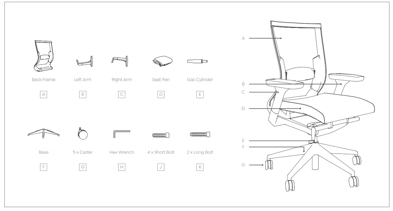 OLG LXHDPKG 3B Balance Executive with Arms and Lumbar- Lumbar