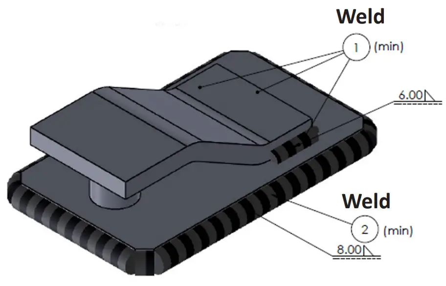 ACTIVE FABRICATIONS 3405F 2.5 Tonne Safety Chain Attachment - overview