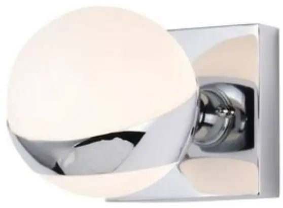 WAREHOUSE OF TIFFANY 3008-1WA Sani 5 Inch 1-Light Indoor Chrome Wall Sconce