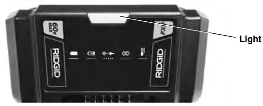 RIDGID RBC FXP Battery Charger - Light