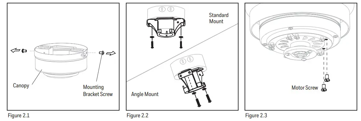 Honeywell 51855 Carnegie Ceiling Fan - Angle Mount