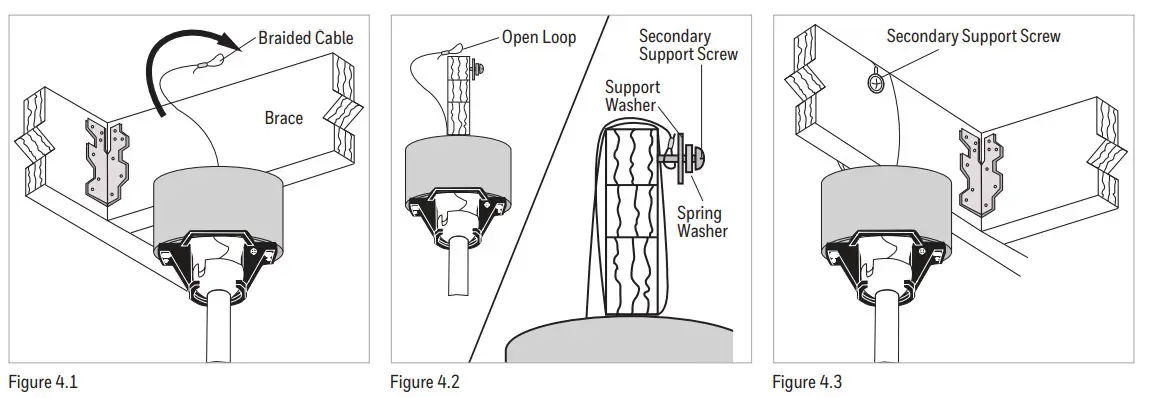 Honeywell 51855 Carnegie Ceiling Fan - Braided Cable