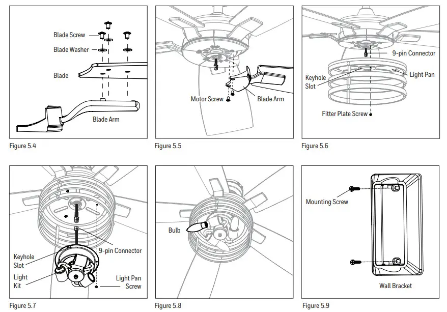 Honeywell 51855 Carnegie Ceiling Fan - Fitter
