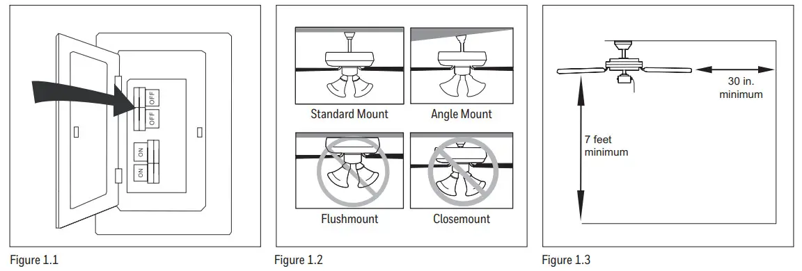 Honeywell 51855 Carnegie Ceiling Fan - Flushmount