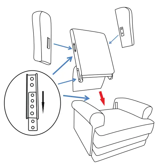 evolur 616 Melbourne Wing Back Swivel Glider - fig2