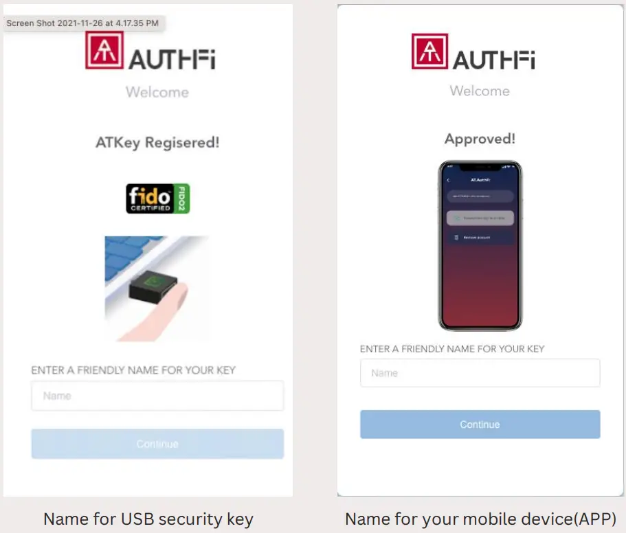 Register authenticator