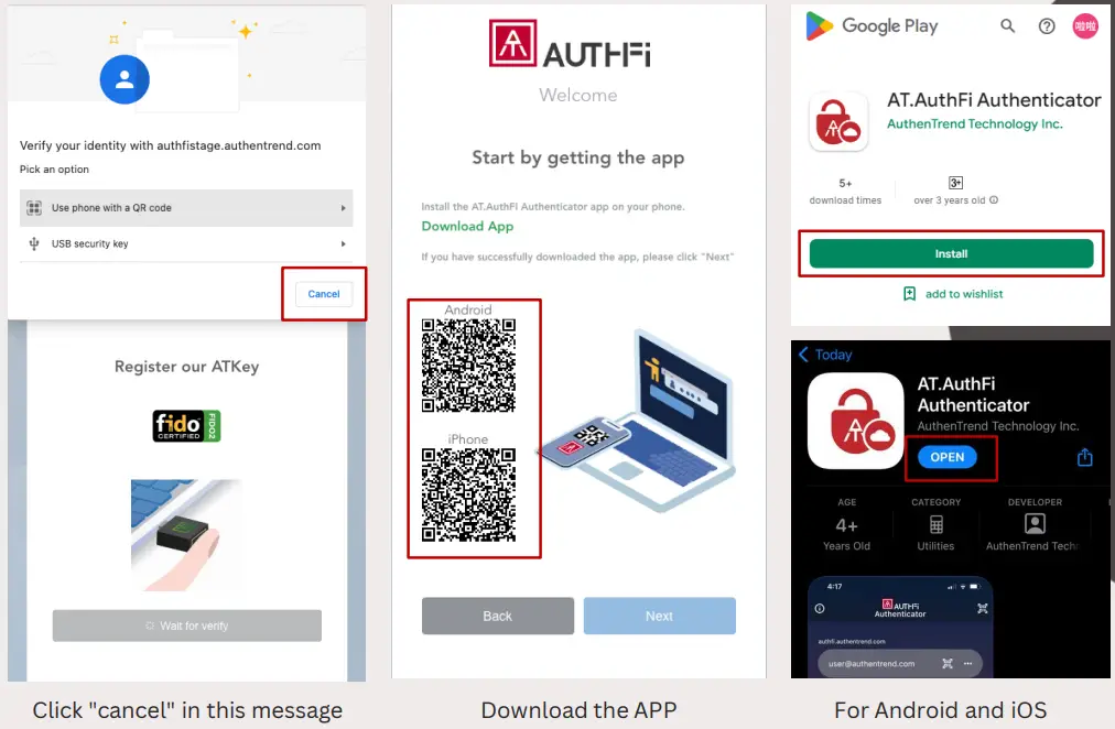 Register authenticator - APP