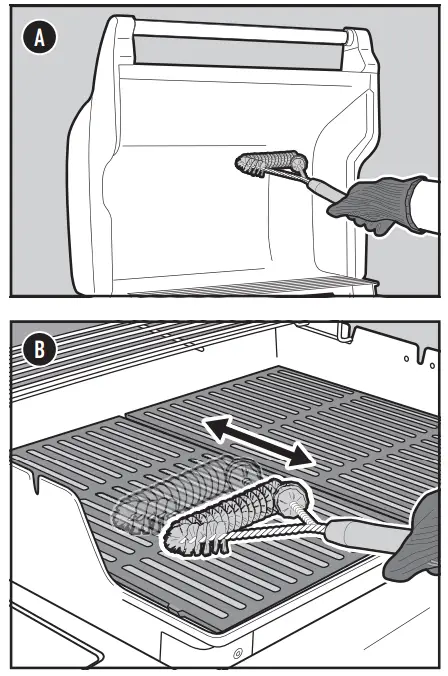 SPIRIT EX-325S Smart Propane Gas Grill - Inside of the Grill