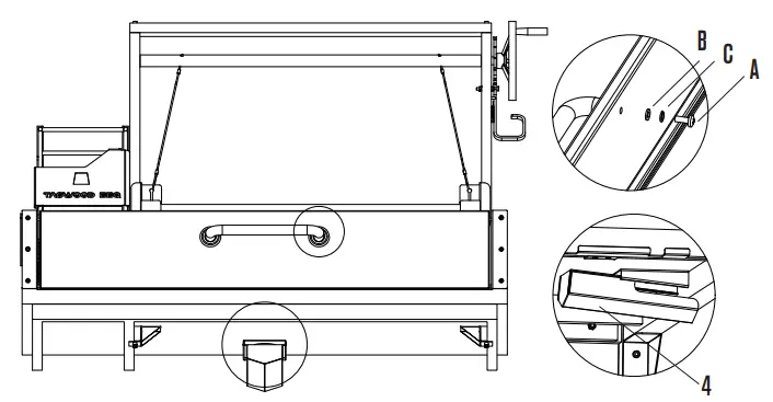 TAGWOOD BBQ BBQ25SS Built in Charcoal Grill - Assembly
