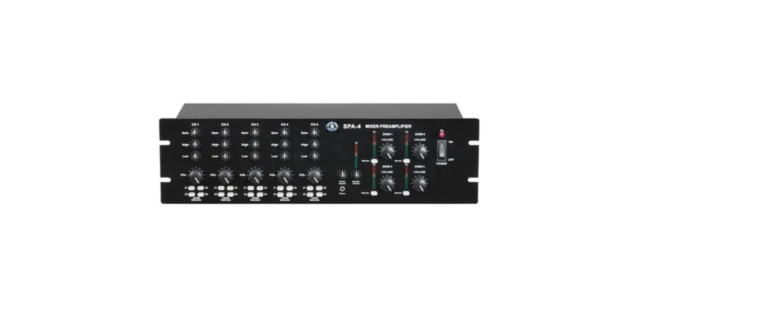 Topp Pro Spa-4 Mixer 4 Channel Preamplifier User Manual
