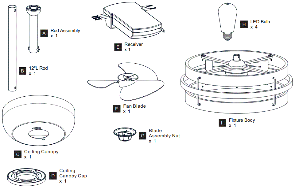 QUOIZEL-QFA5615MBK-Four-Light-Fandelier-fig-2