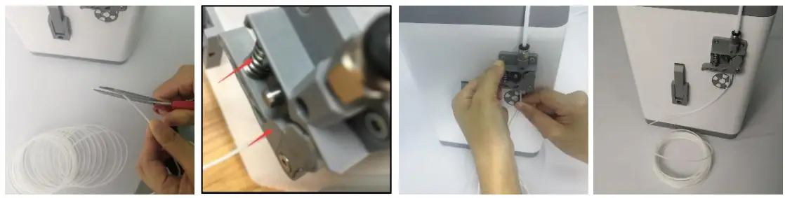 WEEDO TINA2 3D Printer - . Using a pair of scissors