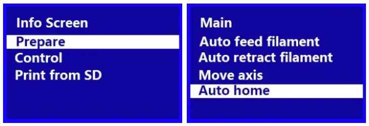 WEEDO TINA2 3D Printer - Auto Home function