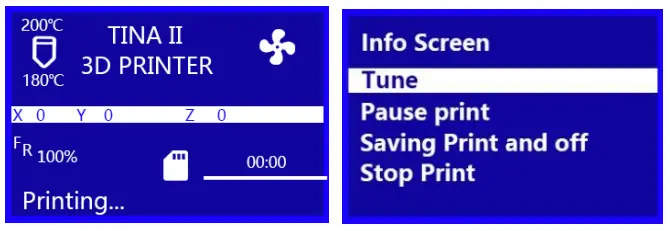 WEEDO TINA2 3D Printer - Canceling a Print in Progress