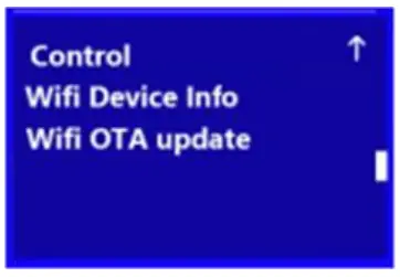 WEEDO TINA2 3D Printer - Control Menu