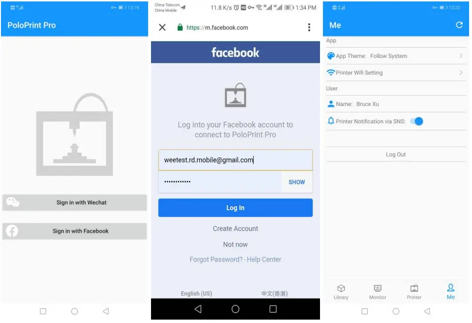WEEDO TINA2 3D Printer - Printer Notification
