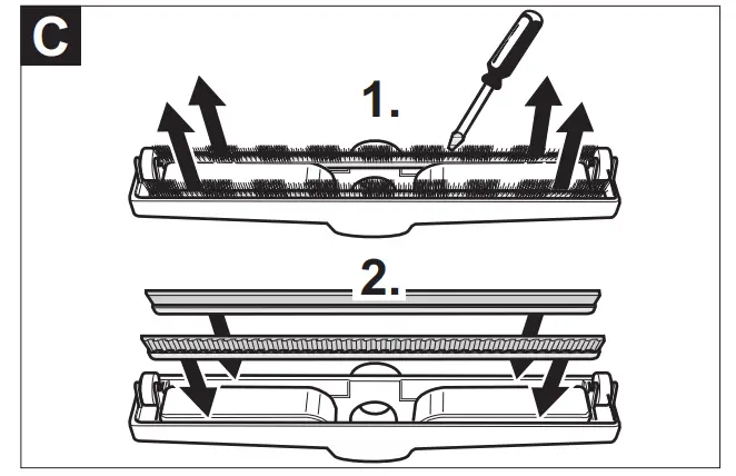 Inserting the rubber lips